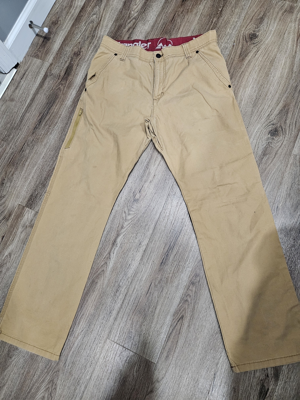 Wrangler Men's Khaki Work Chinos - Tan